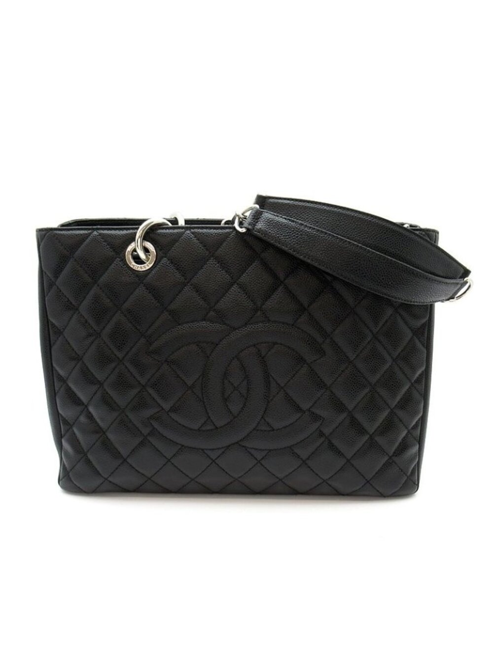 Chanel Grand Shopping Tote Bag GST Caviar Leather Black